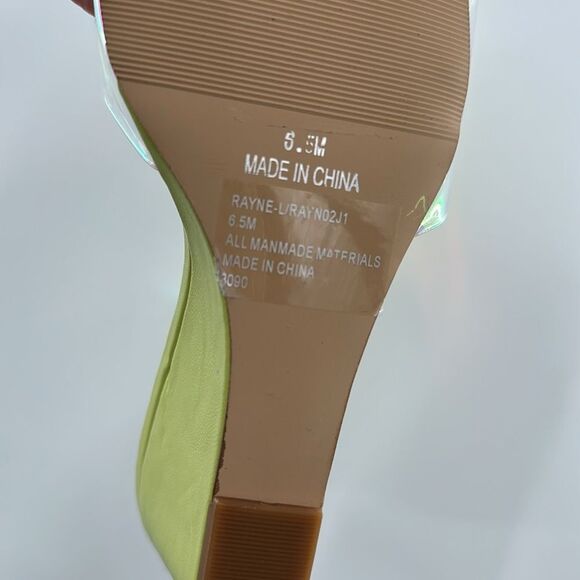 Madden Girl Rayne Wedge Sandal Lime Green Iridescent - Picture 7 of 8